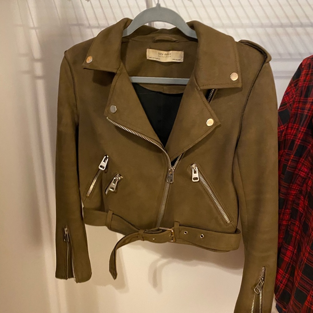 Zara Suede Moto Jacket